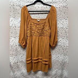 KINGS ROAD BOHO SMOCKED EMBROIDERED DRESS